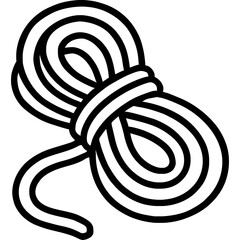 Poster - Coiled rope outline icon vector