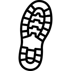 Poster - Shoe print sole pattern outline icon vector