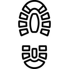 Poster - Shoe print sole pattern outline icon vector