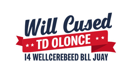 Leinwandbilder - Will cused td olonce wellcerebeed bll juay vector graphic design template for creative projects use