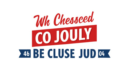 Leinwandbilder - Wh chessced co jouly be cluse jud vector design element graphic illustration typography art print template