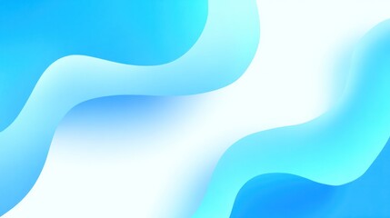 Poster - Abstract flowing blue shapes on white background