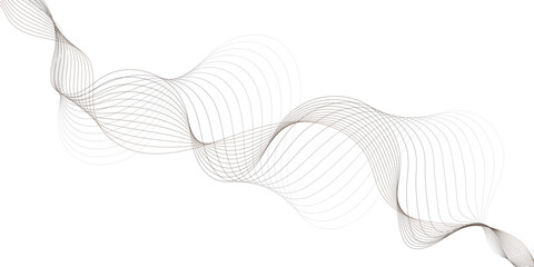 Leinwandbilder - modern striped brown soft line white gray wavey curve line minimal concept creativity elegant graphic design use for banner, wallpaper, poster, web vector illustration.