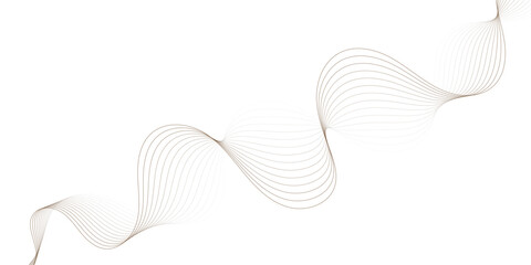 Leinwandbilder - modern striped brown soft line white gray wavey curve line minimal concept creativity elegant graphic design use for banner, wallpaper, poster, web vector illustration.