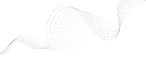 Leinwandbilder - modern striped brown soft line white gray wavey curve line minimal concept creativity elegant graphic design use for banner, wallpaper, poster, web vector illustration.