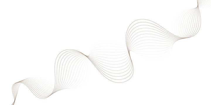 modern striped brown soft line white gray wavey curve line minimal concept creativity elegant graphic design use for banner, wallpaper, poster, web vector illustration.