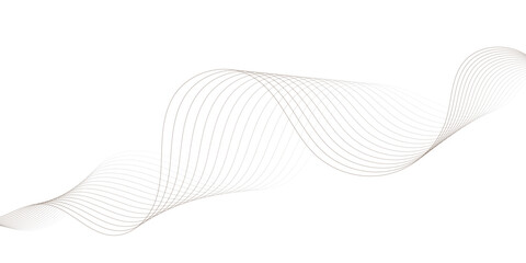 Leinwandbilder - modern striped brown soft line white gray wavey curve line minimal concept creativity elegant graphic design use for banner, wallpaper, poster, web vector illustration.