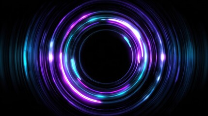 Poster - Abstract glowing concentric circles