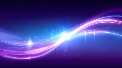 Poster - Abstract glowing light streaks