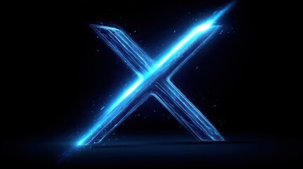 Poster - Abstract glowing X design