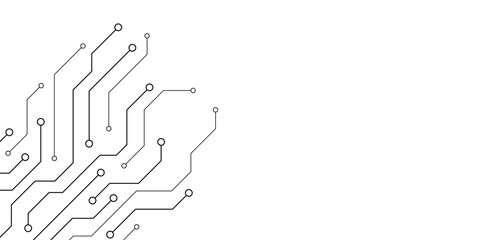 Aufkleber - web circuit board techno banner. eps10 vector illustration.