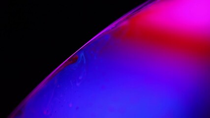 Poster - Red and purple chemical liquid surface, phenomenal abstract photography
