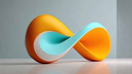 Poster - Abstract infinity symbol in vibrant colors