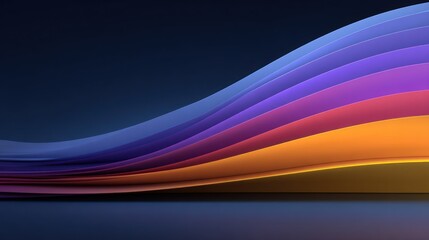 Poster - Abstract layered wave design