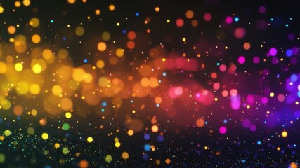 Poster - Colorful Bokeh Background with Vibrant Dots and Light Effects