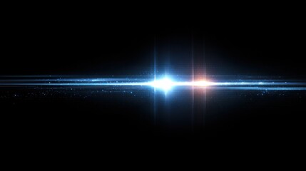 Poster - Abstract light streaks across a black background