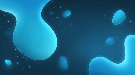 Poster - Abstract Liquid Shapes on Dark Background