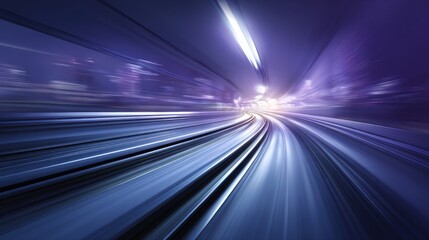 Poster - Abstract motion blur of a tunnel