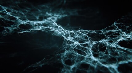 Poster - Abstract network pattern in teal and dark