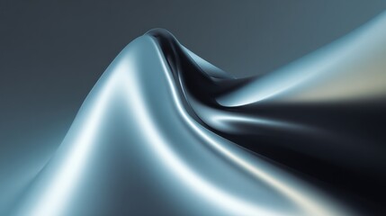Poster - Abstract smooth metallic folds