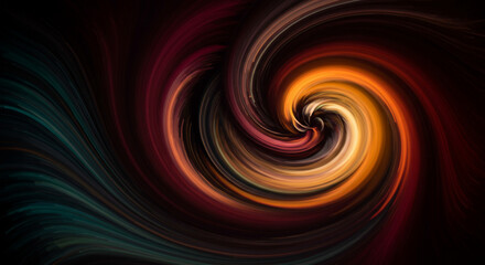 Poster - Abstract swirl of vibrant colors creating a dynamic and mesmerizing visual effect on dark background