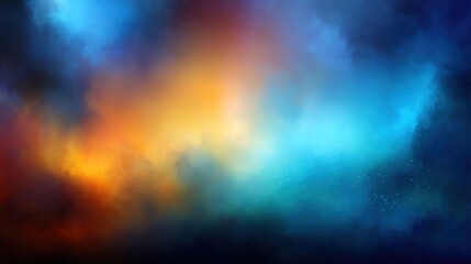 Poster - Abstract swirling nebulae of vibrant color