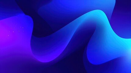 Poster - Abstract swirling shapes of vibrant blues and purples