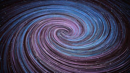 Poster - Abstract swirling spiral of vibrant colors against a dark background