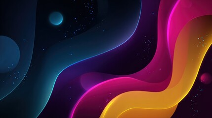 Poster - Abstract swirling vibrant colors (2)
