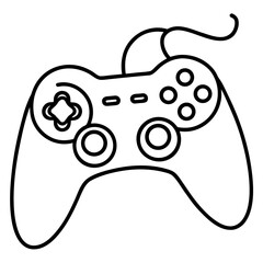 Fototapete - Minimalist game controller illustration in a single continuous line drawing style