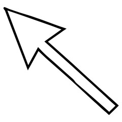 Poster - Simple single line pointing to the left in a clean vector design