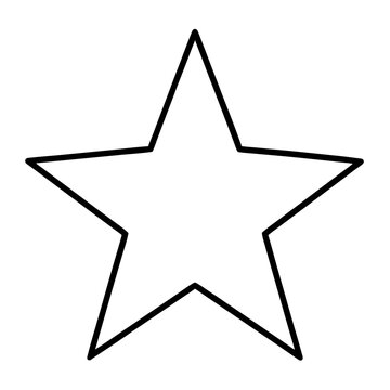 Simple star shape icon rendered with a single continuous stroke