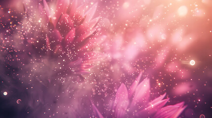 Poster - Elegant floral background with sparkling glitter for dreamy or romantic themes