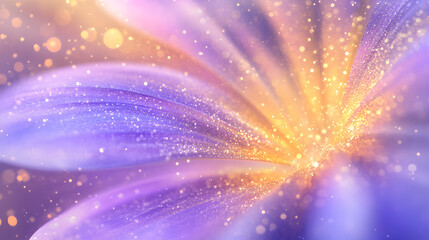 Poster - Dreamy floral background with sparkling particles and a soft color palette for a whimsical feel