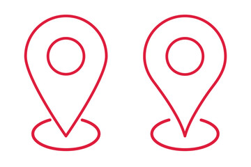 Poster - Maps pin. Location map icon. Location pin line icon. Modern map markers icon. Position symbol. place logo. Editable stock icon.