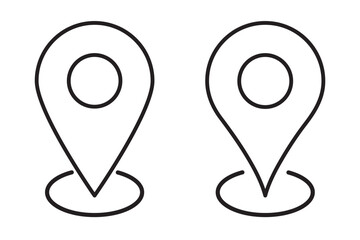 Poster - Maps pin. Location map icon. Location pin line icon. Modern map markers icon. Position symbol. place logo. Editable stock icon.