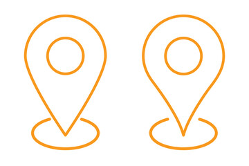 Poster - Maps pin. Location map icon. Location pin line icon. Modern map markers icon. Position symbol. place logo. Editable stock icon.