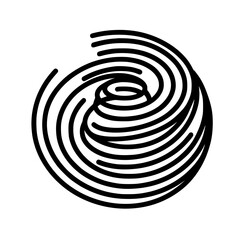 Aufkleber - Abstract spiral design in single line outline vector style  