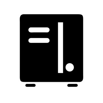 Computer case icon vector illustration