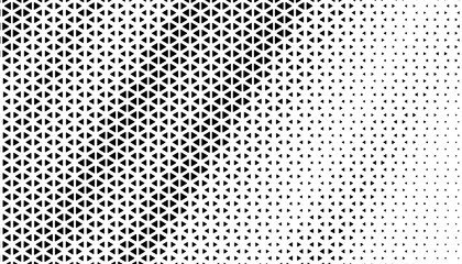 Poster - Black and white smooth transition of geometric pattern with halftone effect. Easily resized and recoloured at your discretion. Vector Format Illustration 
