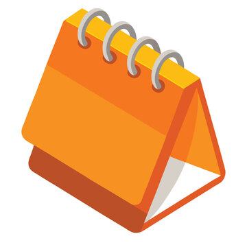 Calendar date 3d icon. 3D rendering A cute calendar that tells the day floats in the air. holiday concept at work
