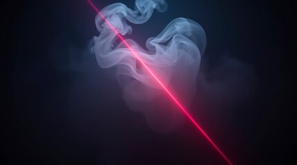 Aufkleber - Pink Laser and Swirling Smoke