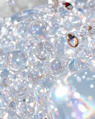 Poster - Abstract depiction of highly reflective glossy acrylic spheres offering a mesmerizing and immersive visual experience