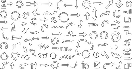 Poster - Hand-drawn music icons doodle set: a collection of vector line art symbols for web and business design