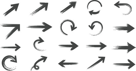 Poster - Vector arrow icons set: diverse directional symbols for web design
