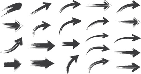 Poster - Vector arrow icons set: diverse directional symbols for web design