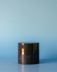 Poster - Reflective Stone Cylinder, A Polished Object in Lucid Realism, Radiating Light and Shadow with Gigapixel Detail on Standard v2-2x