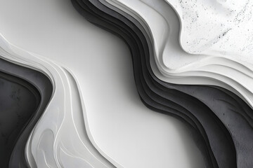 Poster - Sleek Minimalism, White and Gray Backdrop Ideal for Dynamic Presentations, Posters, and Templates with Fluid Patterns