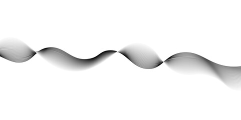 Aufkleber - Abstract grey wave lines on transparent background. Grey wave swirl, frequency sound wave,twisted curve lines with blend effect. Technology,twisted curve lines with blend effect,