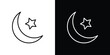 © Annimo - Moon and star icons. Minimal vector icons pack for web